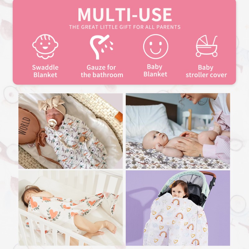 Muslin Baby Blanket Factory - Breathable 100% Cotton 2 Layers