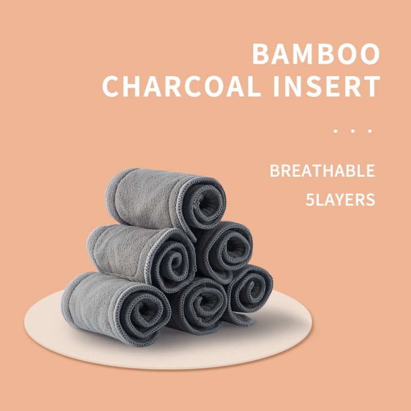 Bamboo Insert Supplier - 5 Layers Charcoal Reusable