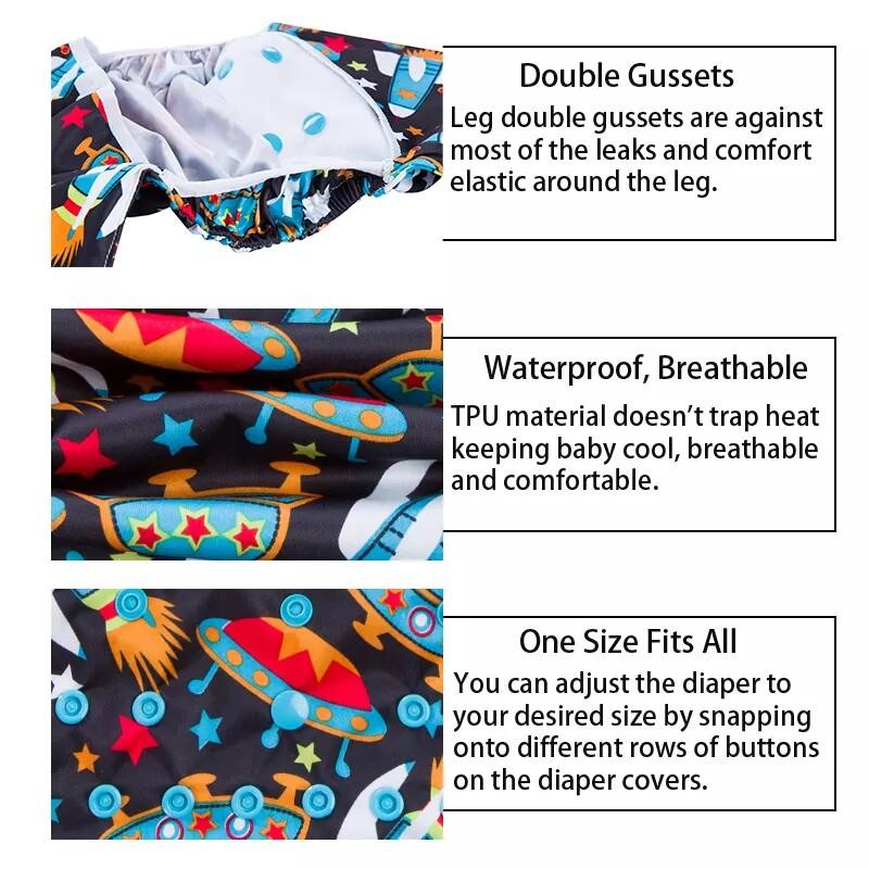Baby Cloth Diaper Cover Manufacturer - Reusable Double Gussets