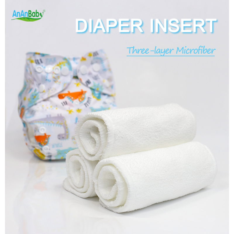 Cloth Diaper Inserts Factory - 3 Layer Microfiber Reusable