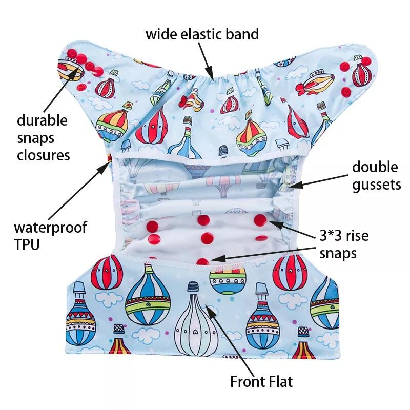 Baby Cloth Diaper Cover Manufacturer - Reusable Double Gussets