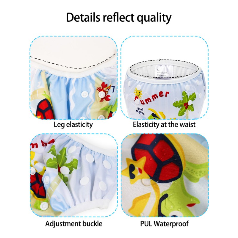 Baby Swim Diaper Factory - Easy Snaps Reusable Washable