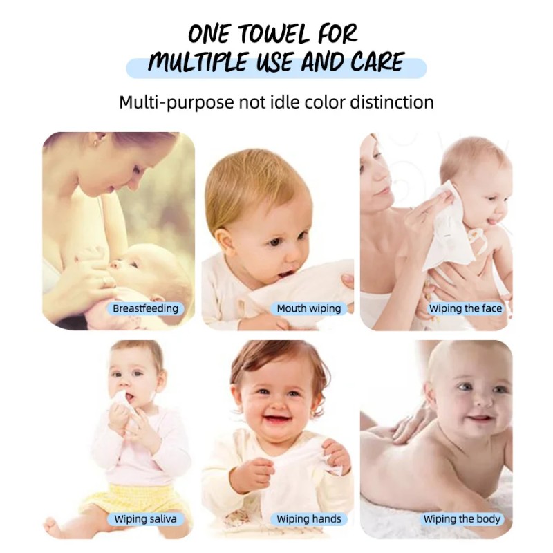 Muslin Washcloths Supplier - 25x25cm Organic Fabric Bamboo