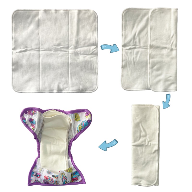 Adult Diaper Insert Factory - Washable 4 Layer Microfiber Reusable