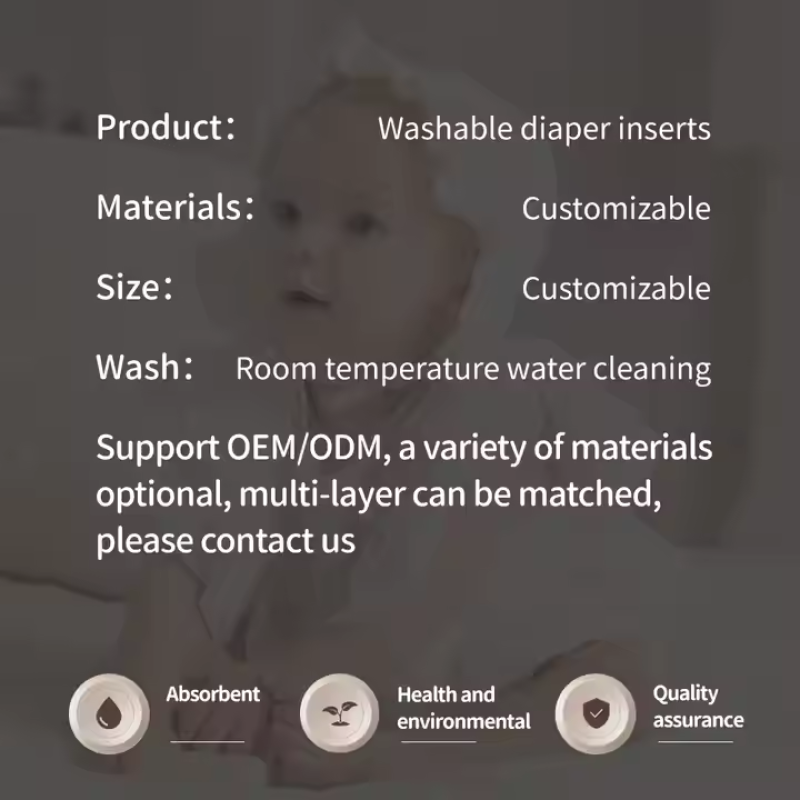 Diaper Insert Supplier - Washable 4 Layer Microfiber Super Absorbent