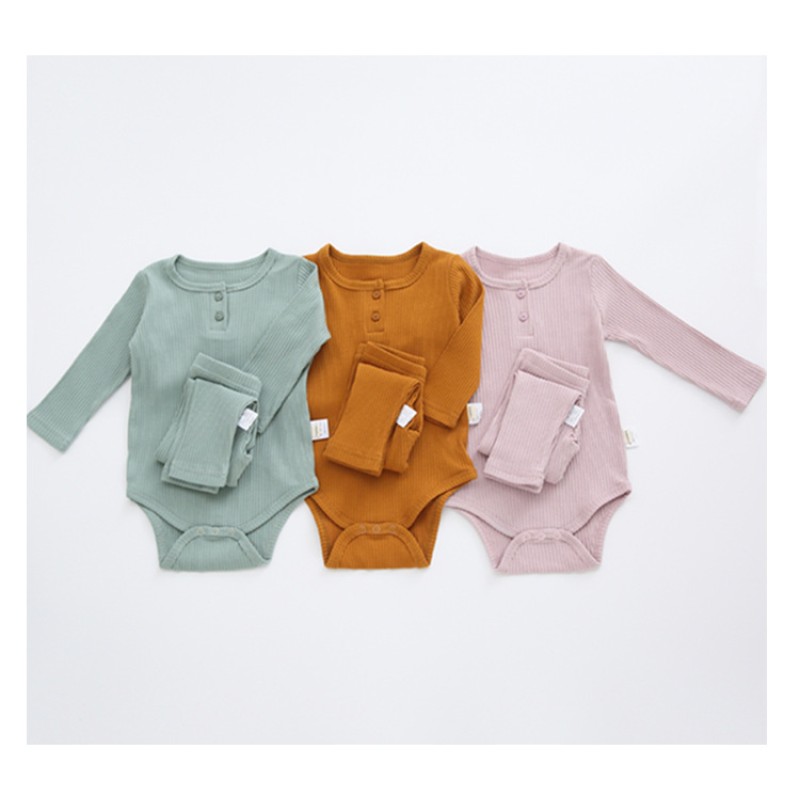 Romper Set Manufacturer - Wholesale Pure Color Long Sleeve