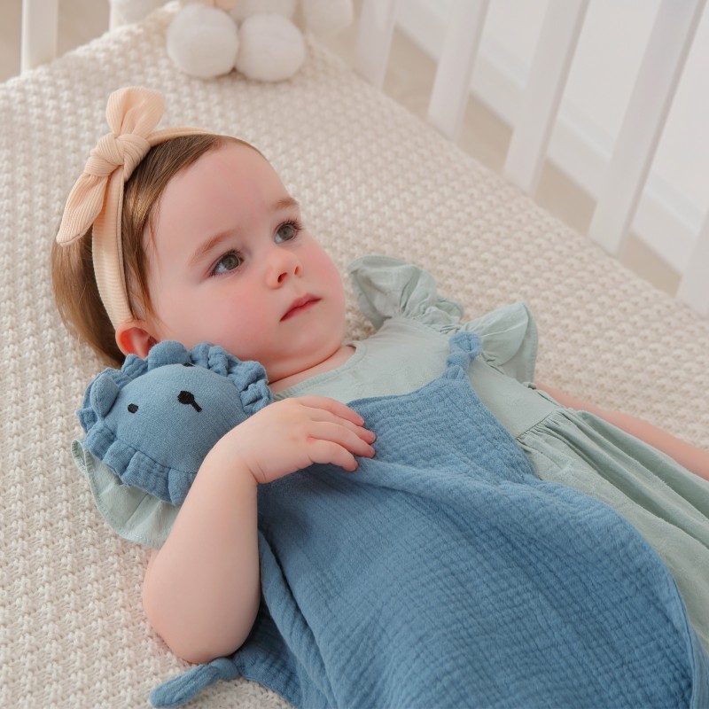 Security Blanket Supplier - Lion Lovey Organic Muslin Cotton