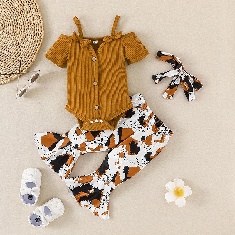 Infant Outfit Supplier - 2Pcs Cami Romper Bell Bottom
