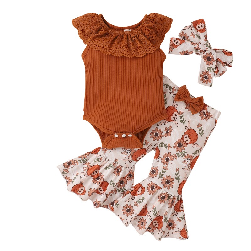 Baby Clothing Factory - Hot-selling Lace Neckline Sleeveless