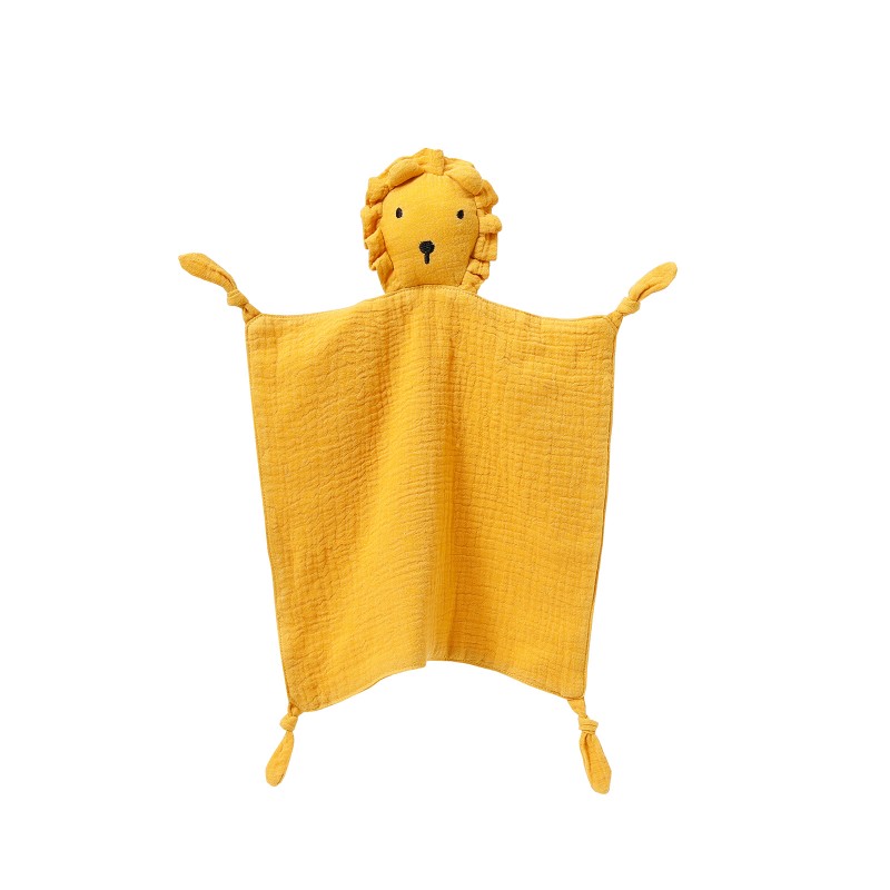 Security Blanket Supplier - Lion Lovey Organic Muslin Cotton