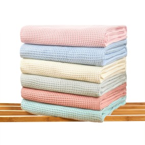 Baby Blanket Supplier - Hot Selling Waffle Plaid Organic