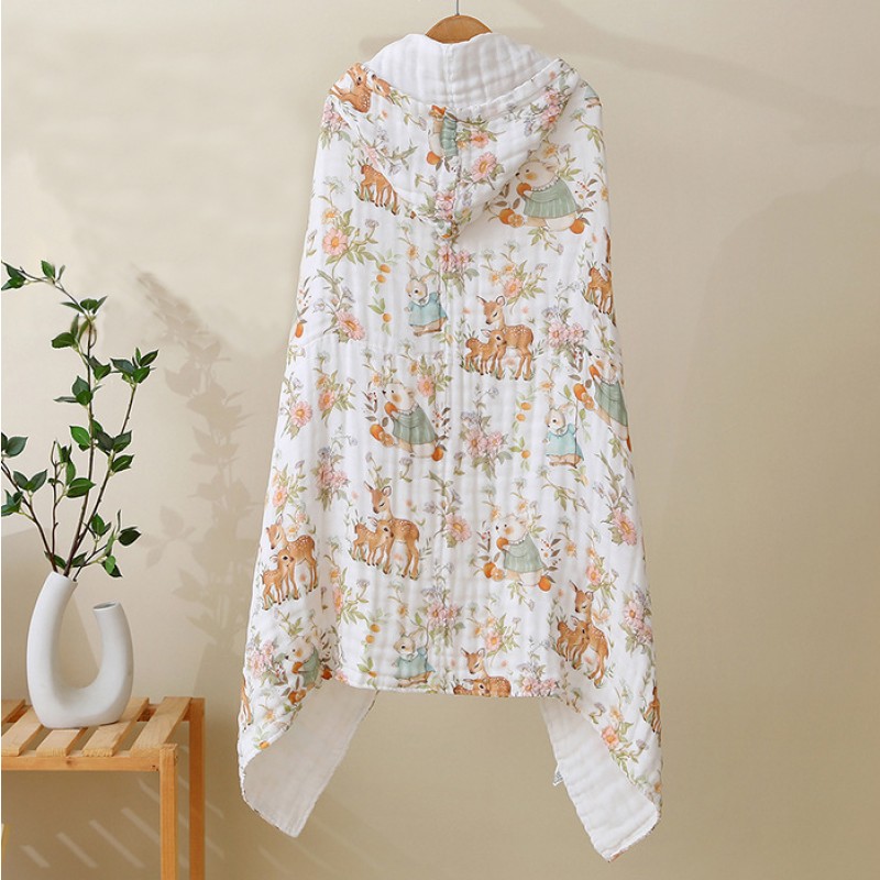Bathrobe Factory - Fast Dry Cotton Gauze Terry Hooded