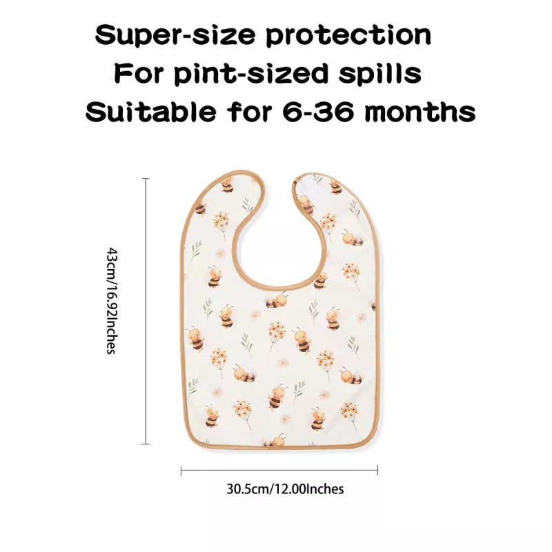 Feeding Bibs Supplier - Soft Reusable PU Waterproof Loop