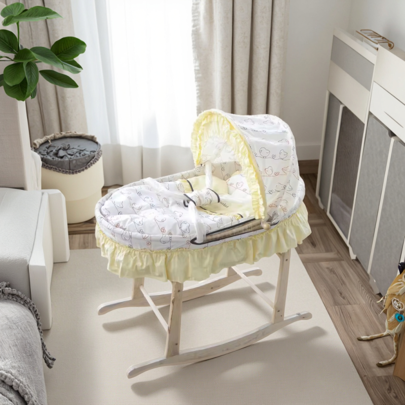 Moses Basket Supplier - Lightweight Maize 100% Cotton Lining