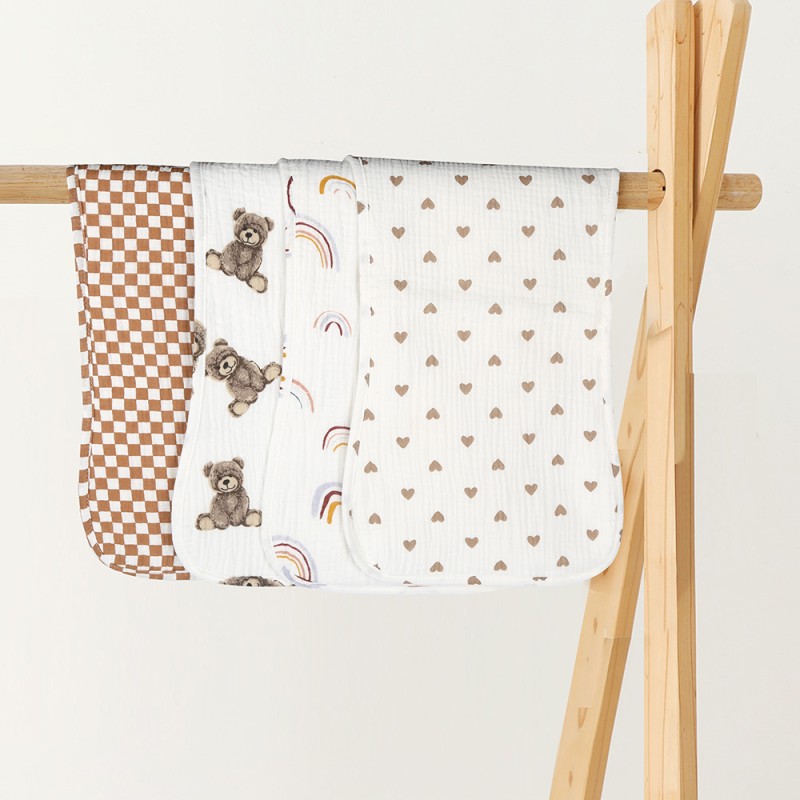 Burp Cloths Supplier - Customized 6-Layer Muslin Unique Design