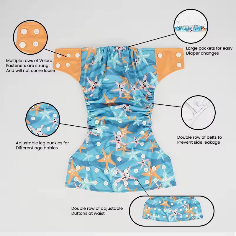Baby Diapers Supplier - Source Factory Cartoon Printed Adjustable