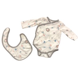 Baby Bib Set Manufacturer - Customized 100% Cotton Long Sleeve