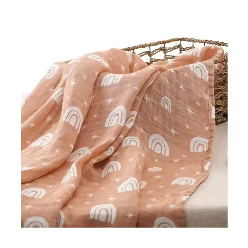 Swaddle Wrap Manufacturer - Wholesale 70%Bamboo30%Cotton Muslin