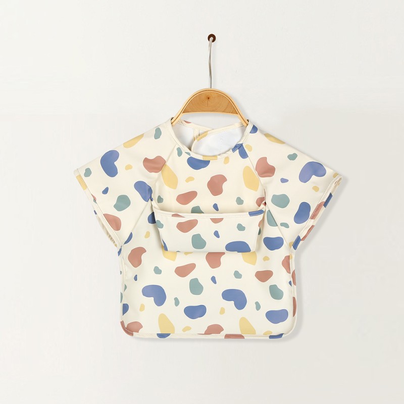 Baby Bib Supplier - Short-Sleeved Comfortable Waterproof PU