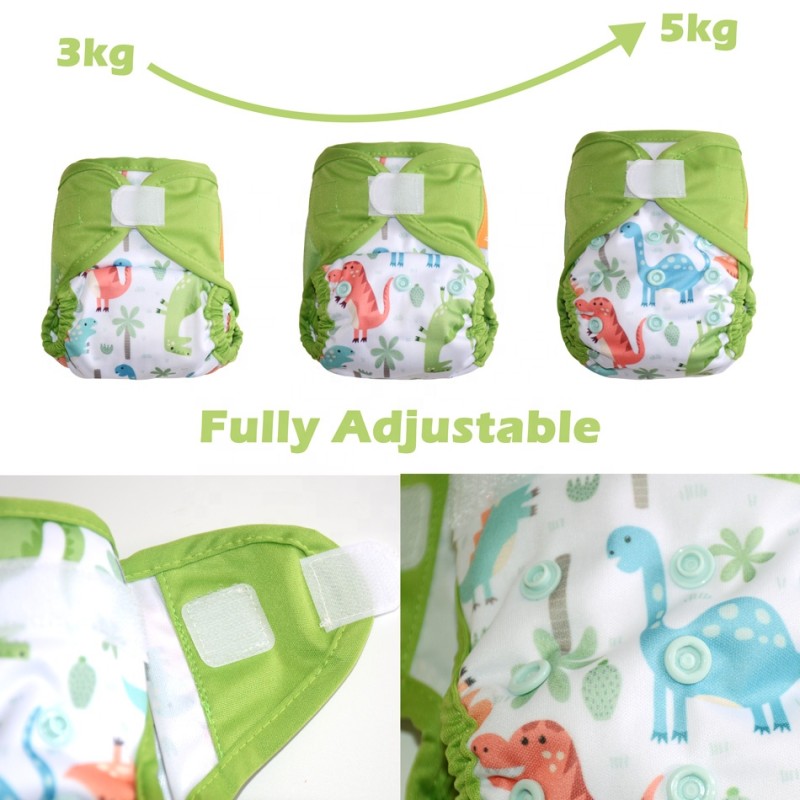 Newborn Diapers Factory - EEZKOALA 4 Pieces Set Washable