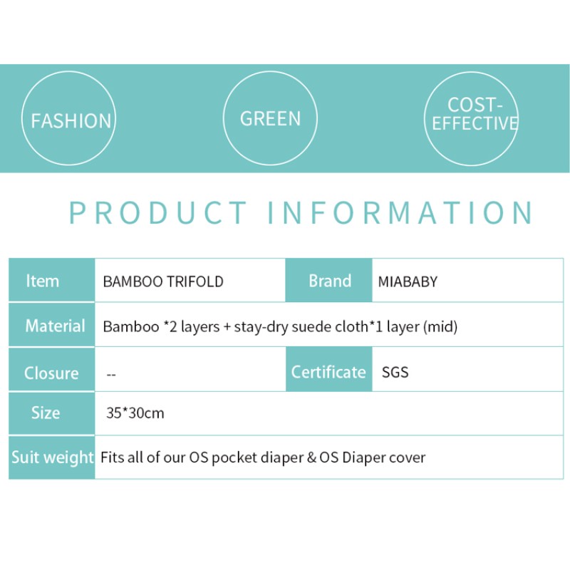 Booster Insert Supplier - Bamboo Fit One Size Pocket