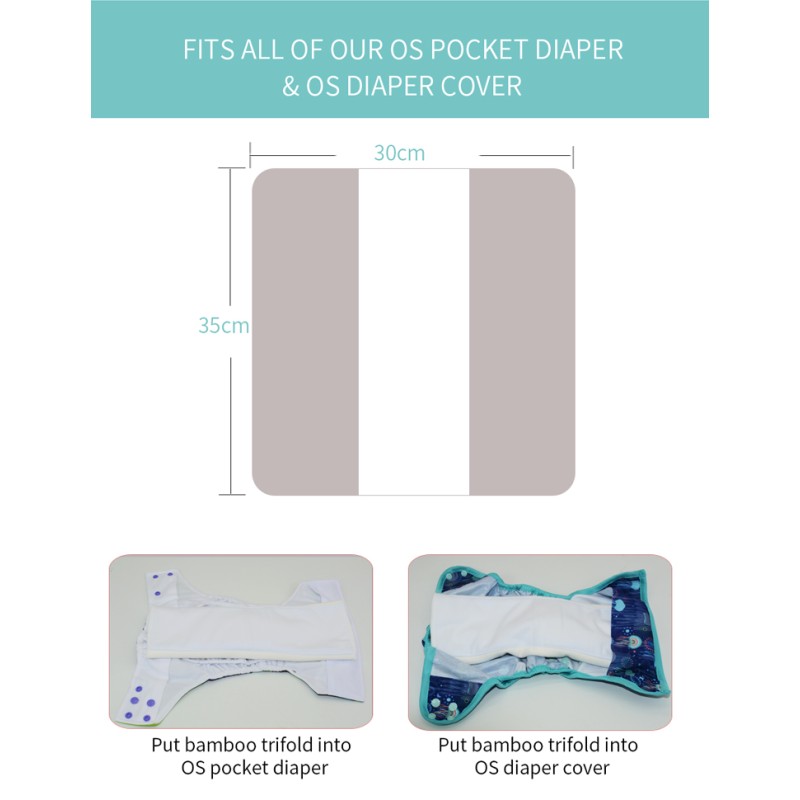 Booster Insert Supplier - Bamboo Fit One Size Pocket