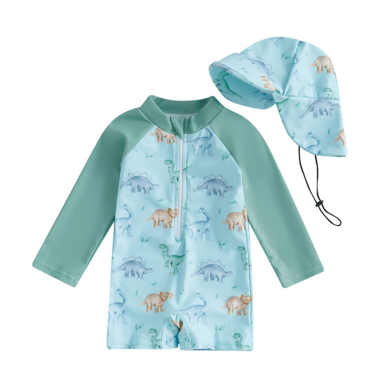 Toddler Swimwear Supplier - Long Sleeve One-Piece 70-110