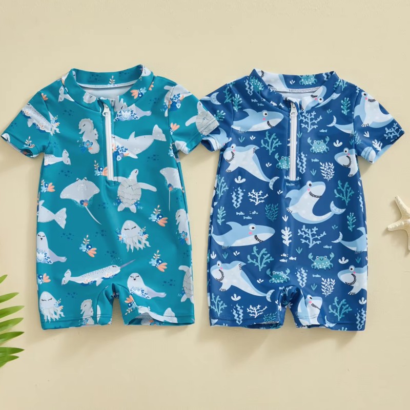 Baby Beach Wear Supplier - One-Piece with Zippers Pool