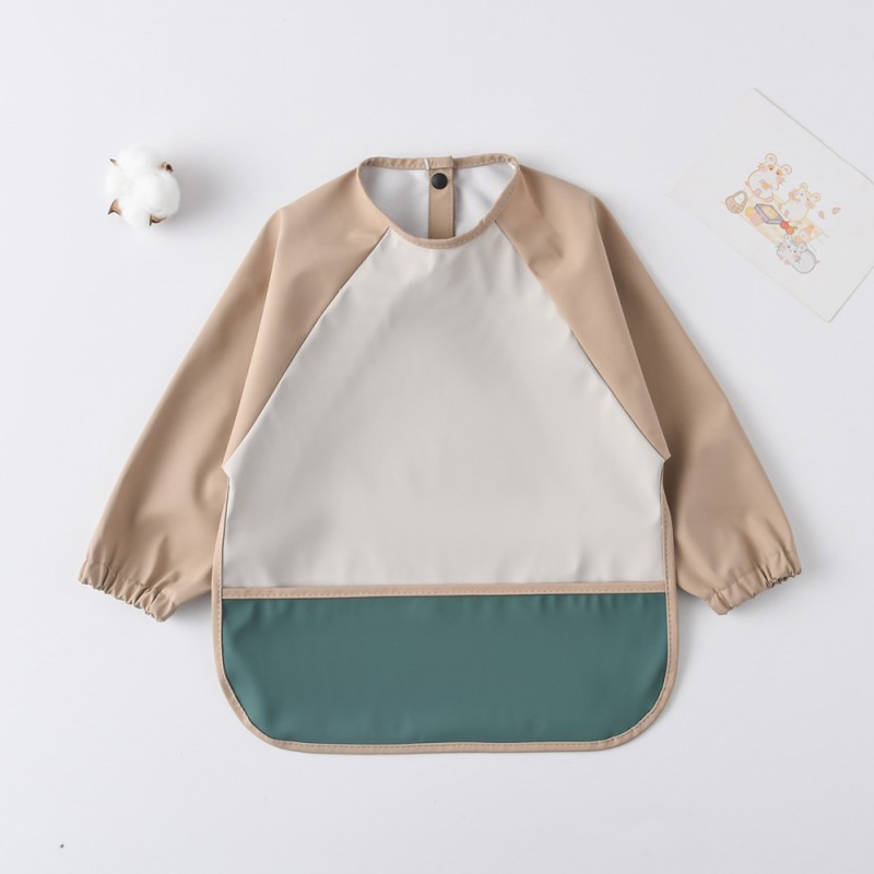 Baby Feeding Bib Supplier - Customized Logo Long Sleeve