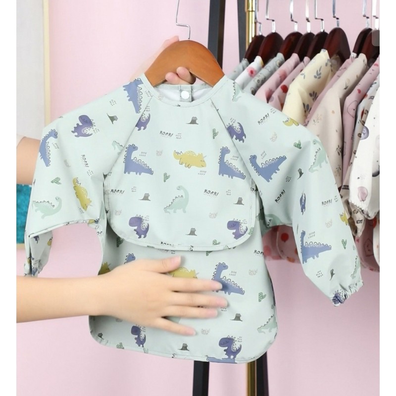 PU Baby Bibs Supplier - Waterproof Long Sleeve Smock