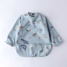 PU Baby Bibs Supplier - Waterproof Long Sleeve Smock