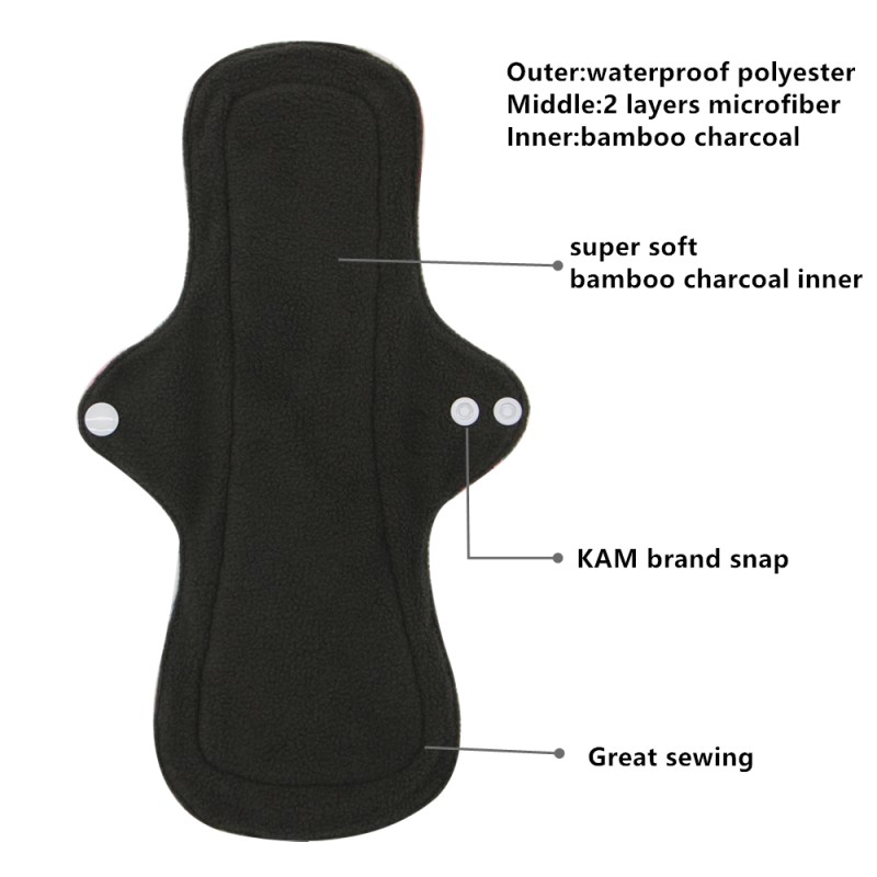 Menstrual Cloth Pad Factory - Factory OEM Bamboo Charcoal