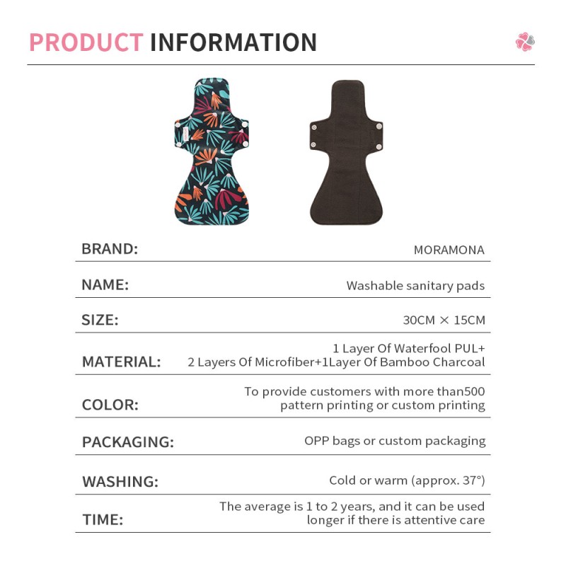 Sanitary Napkin Supplier - Moramona Bamboo Charcoal 5 Pcs