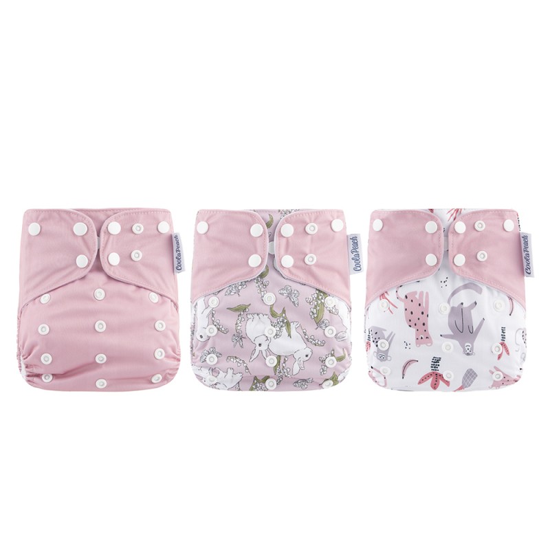 Baby Diapers Supplier - Coola Peach 3pcs Set Reusable