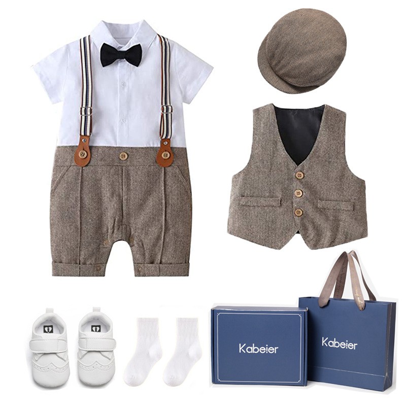 Infant Outfit Factory - Boy Gentleman Suit Beret Hat