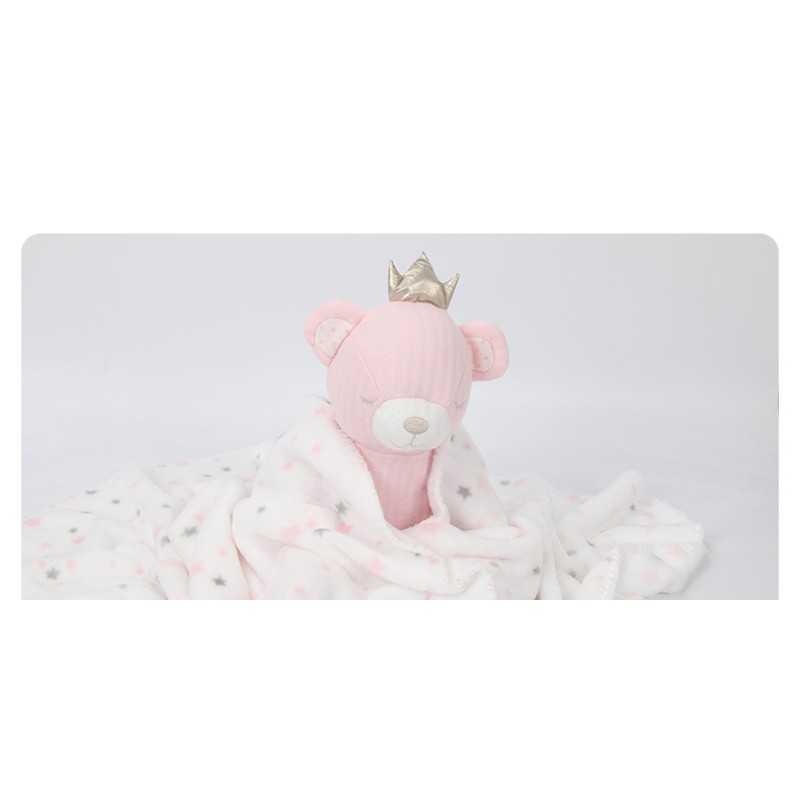 Baby Blanket Set Supplier - Gift Box Bear Polyester Flannel