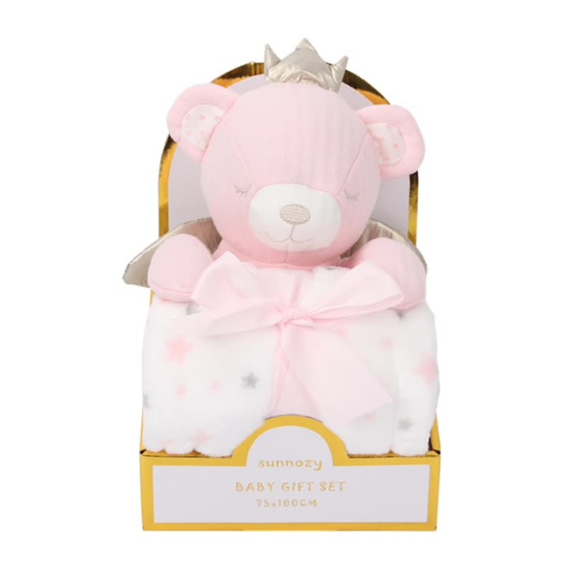 Baby Blanket Set Supplier - Gift Box Bear Polyester Flannel