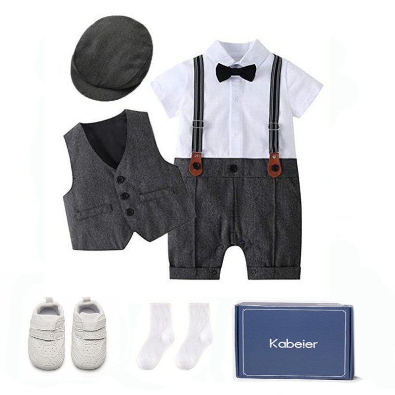 Infant Outfit Factory - Boy Gentleman Suit Beret Hat