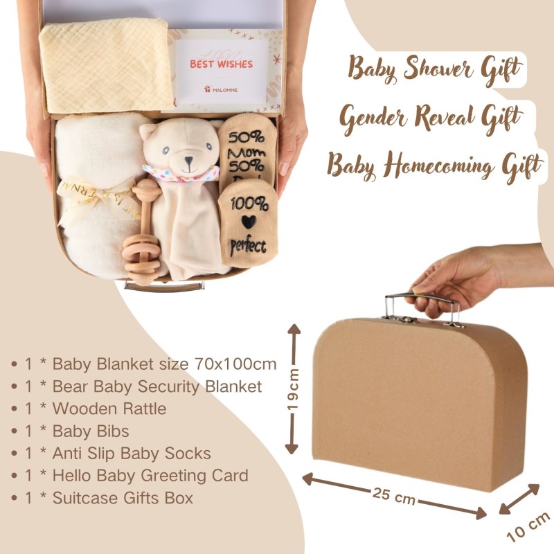 Baby Gift Set Factory - Security Blanket Wooden Rattle
