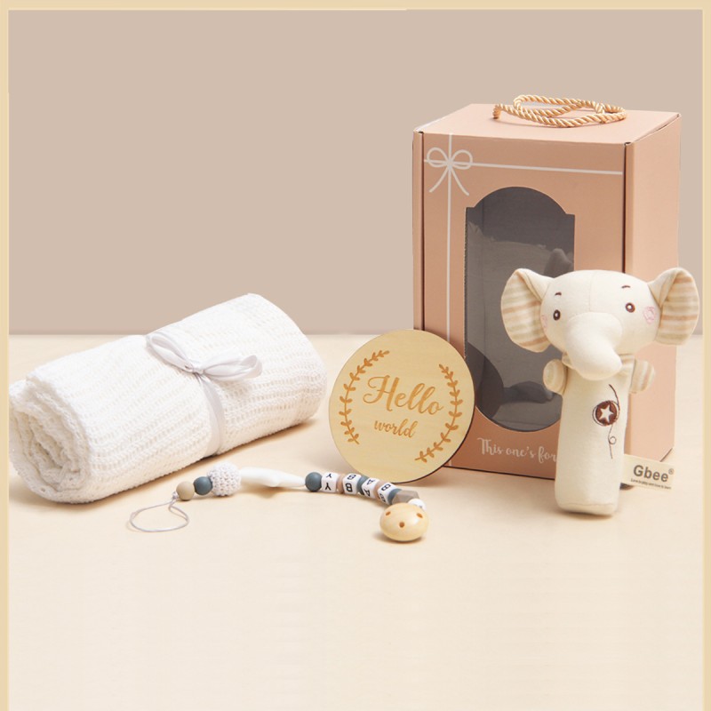 Baby Gift Set Factory - Newborn Muslin Blanket Silicone Teether