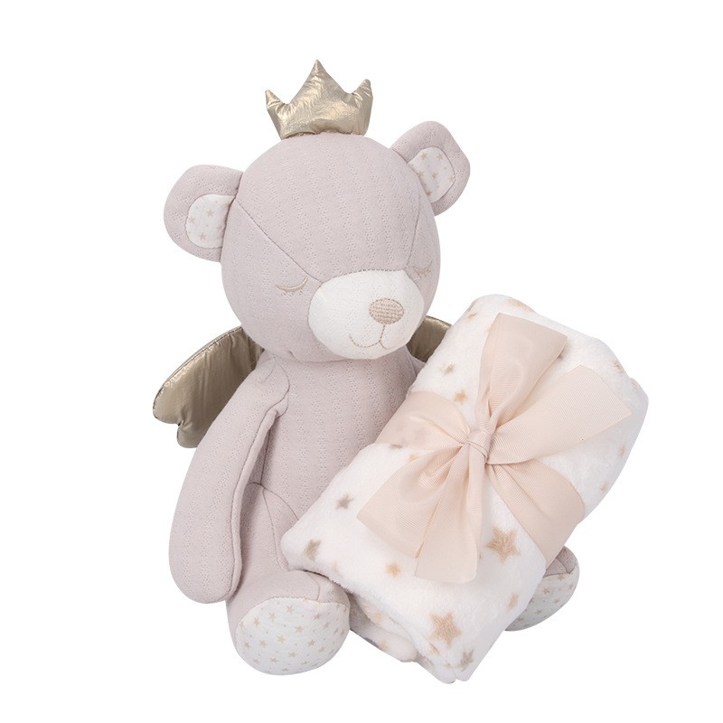 Baby Blanket Set Supplier - Gift Box Bear Polyester Flannel