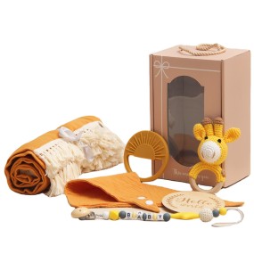 Baby Gift Set Factory - Newborn Muslin Blanket Silicone Teether