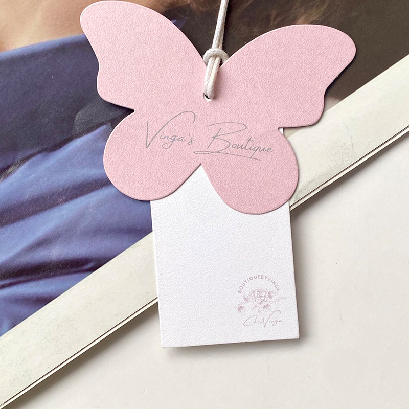 Garment Swing Tag Manufacturer - Custom Die Cut Paper Tag with String for Bags