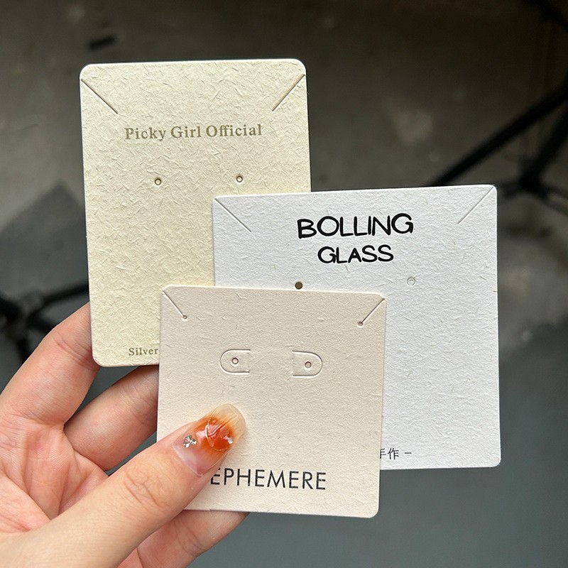 Vanilla Necklace Cardboard Manufacturer - Custom Earrings Display Art Paper Hair Clip