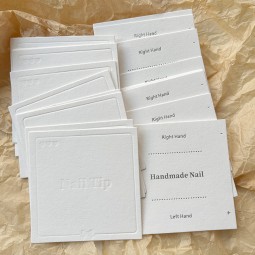 Cotton Paper Nail Card Manufacturer - Custom Embossed Press On Nail Display Wholesale