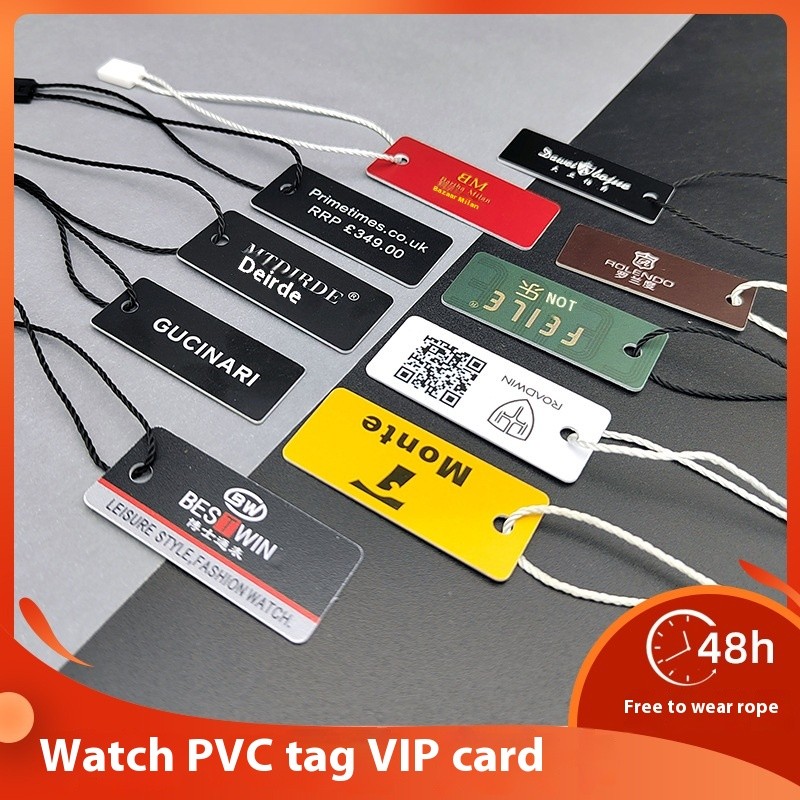 PVC Bracelet Tag Manufacturer - Custom Warranty Card with Rope Wholesale