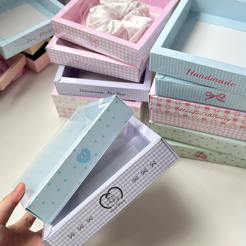 Hair Tie Gift Box Manufacturer - Custom Clear PVC Cover Display Packaging Wholesale
