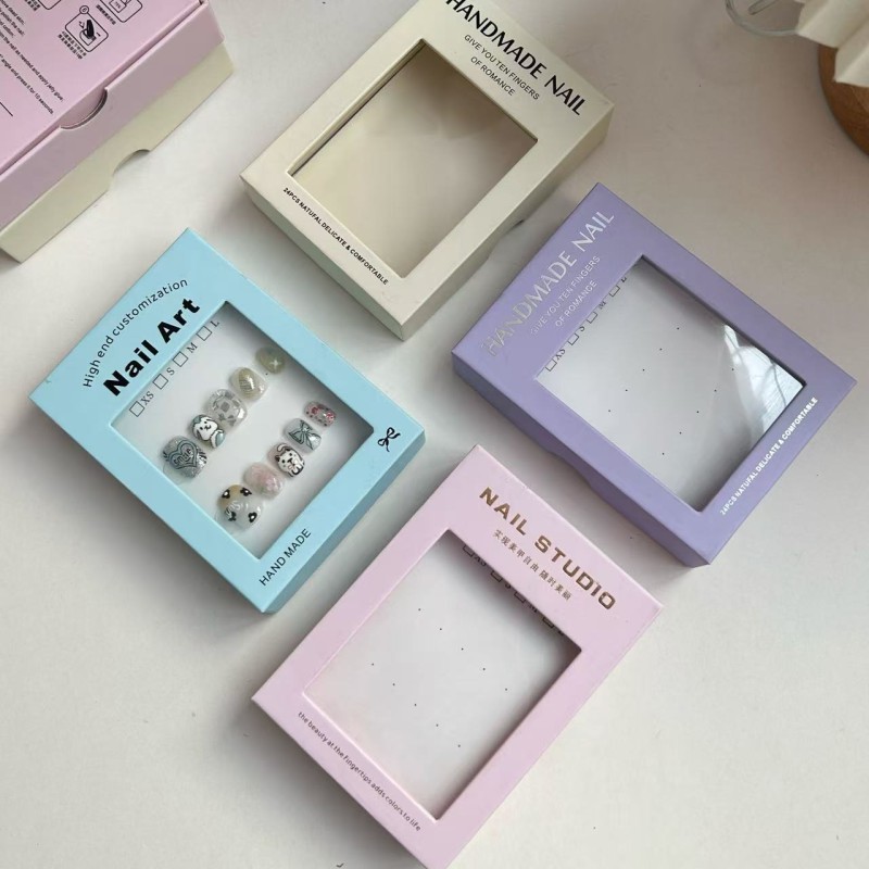 Nail Tip Packaging Box Manufacturer - Custom Clear Plastics Window Eco Display Box