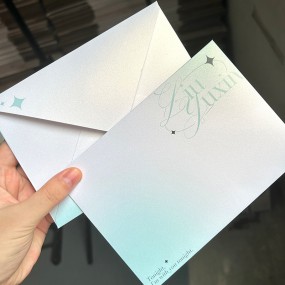 Pearly Envelope Manufacturer - Custom Art Paper Thank You Gift Card Wholesale