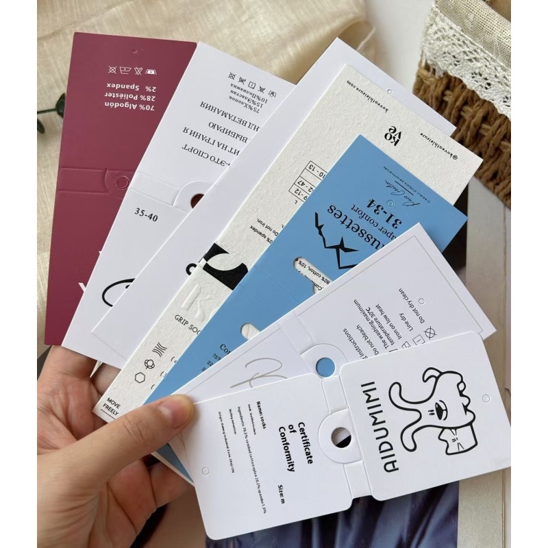 Sock Packaging Header Card Manufacturer - Waterproof Recyclable Paper Label